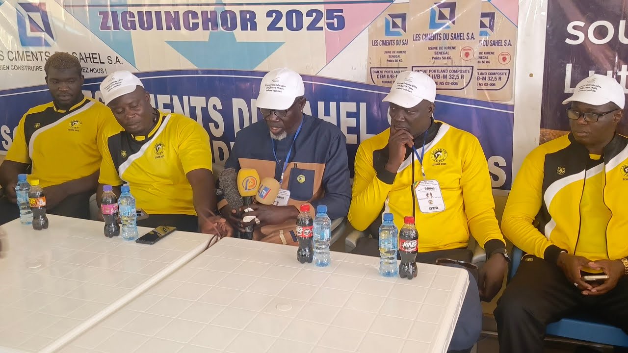 Lutte pulis est en direct ! Point de presse Président C R G de lutte thiés