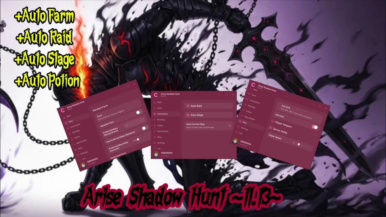 🦅ARISE SHADOW HUNT🦅- UPD 11.13 OP SCRIPT‼️
