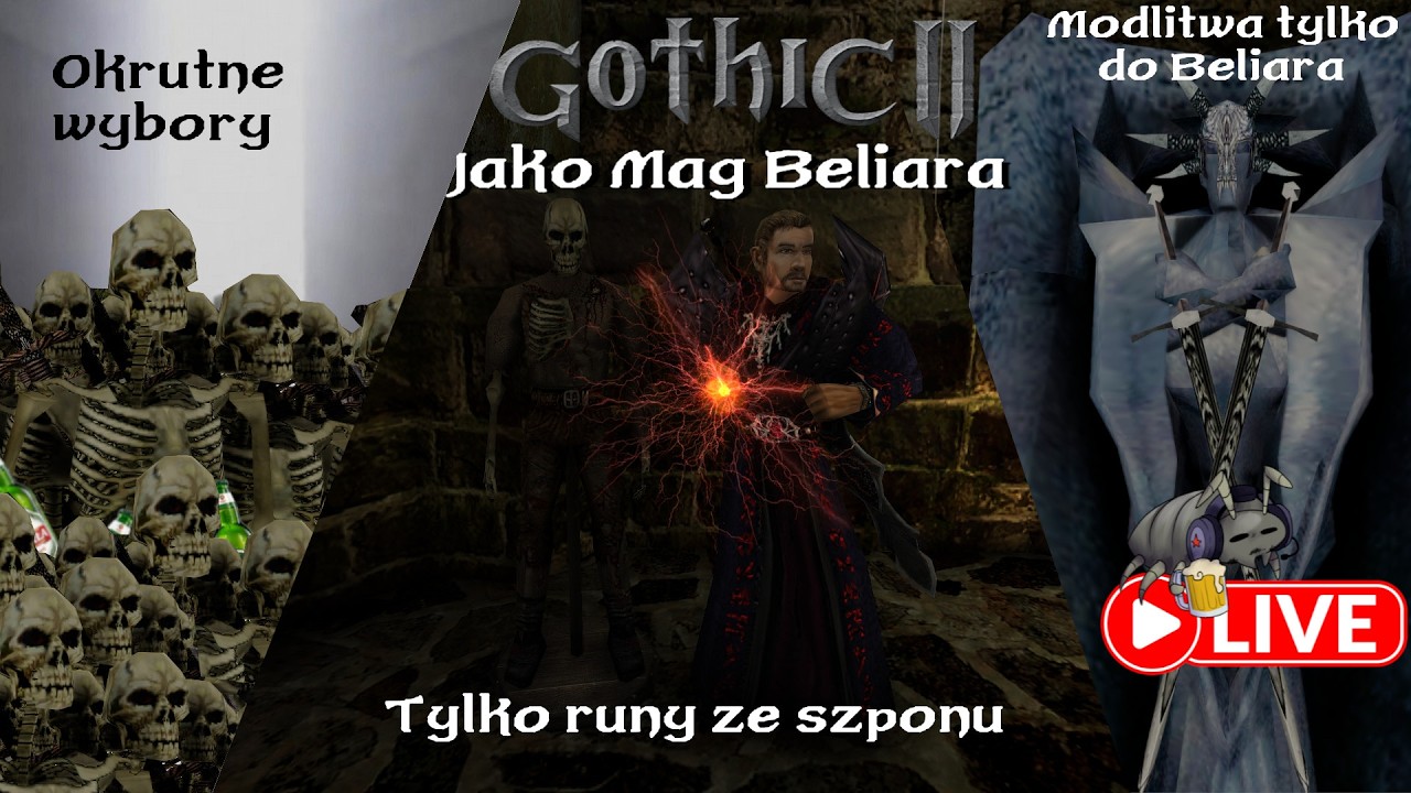 Gothic 2 NK | MAG POD RUNY BELIARA CHALLANGE #3 Nowicjuszem do Jarkendaru