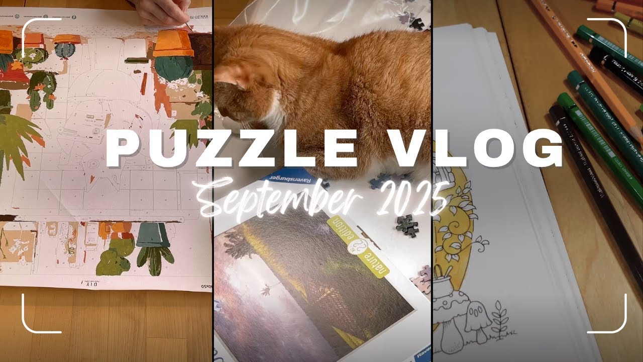 Puzzle Vlog September 2025 - Speed Puzzling and Coloring