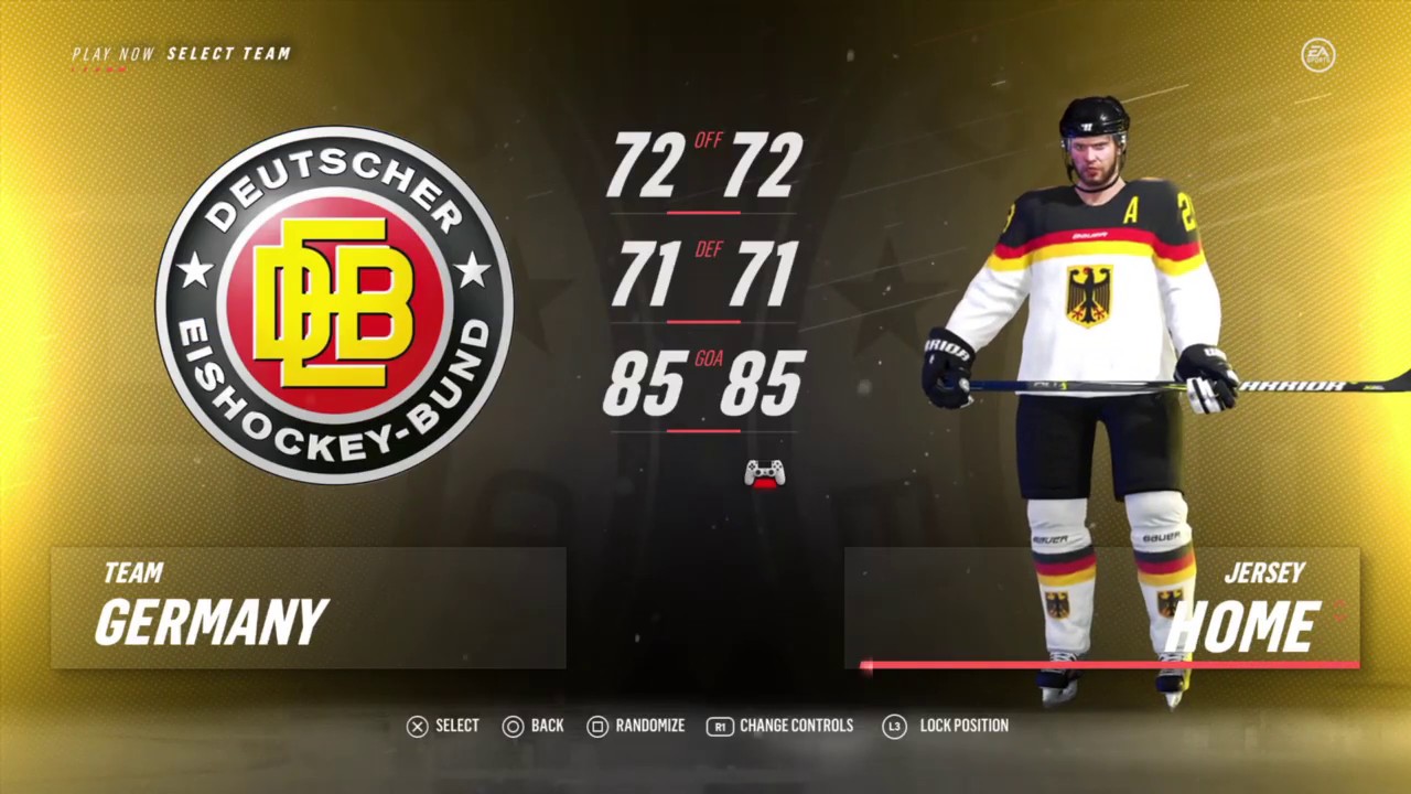 NHL 19 - Germany Uniforms - All Franchise History Uniforms & All Teams Rating