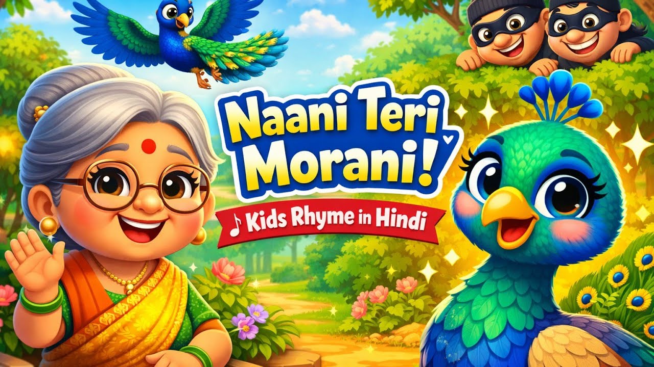 Naani Teri Morani Ko Mor Le Gaye 🦚 | Hindi Kids Rhyme | Animated Cartoon Song @JingleToons #naani