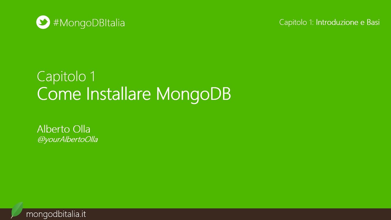 Come installare MongoDB - Corso base di MongoDB