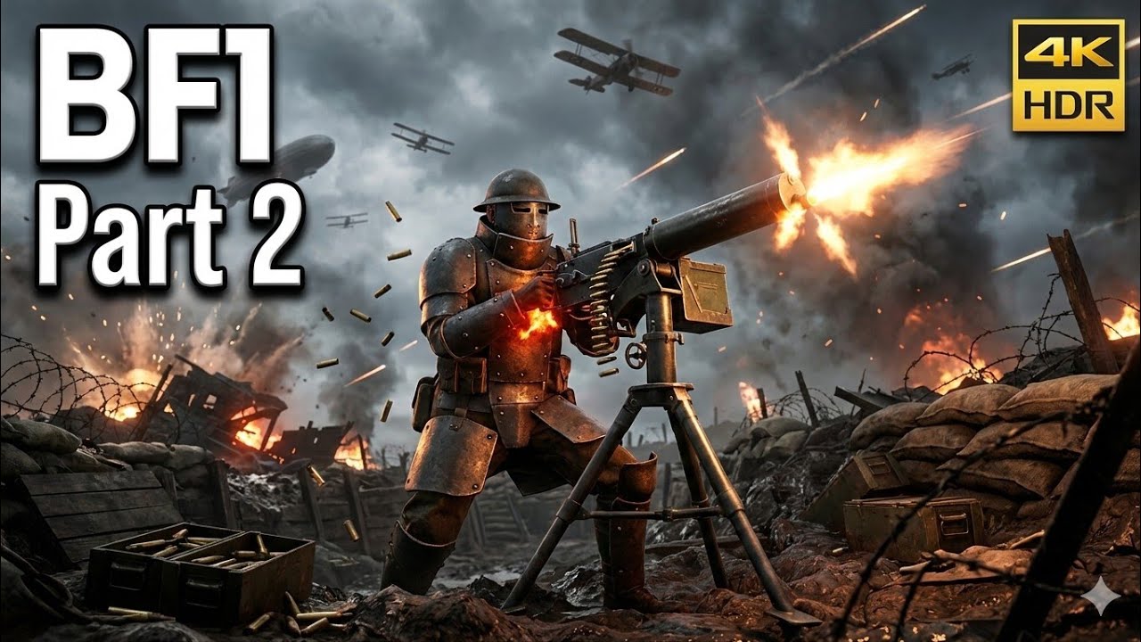 The Tank Trap Ambush! 😰 Battlefield 1 Part 2 (4K HDR No Commentary Walkthrough)
