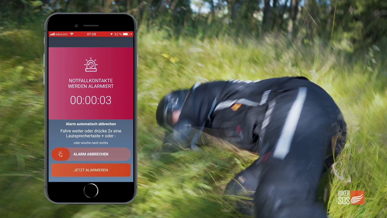 BikerSOS eCall - Unfallerkennung & Notrufalarmierung