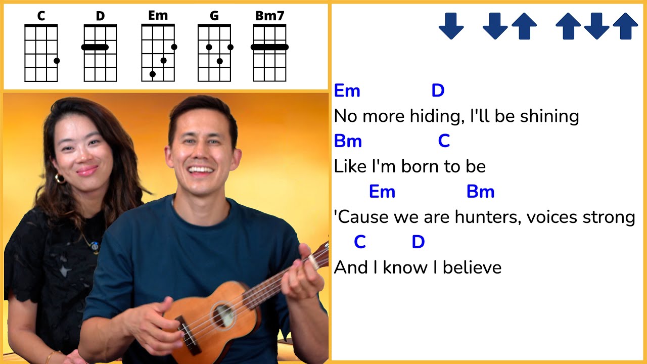 Golden (Kpop Demon Hunters) 🎶 Игра на укулеле с аккордами