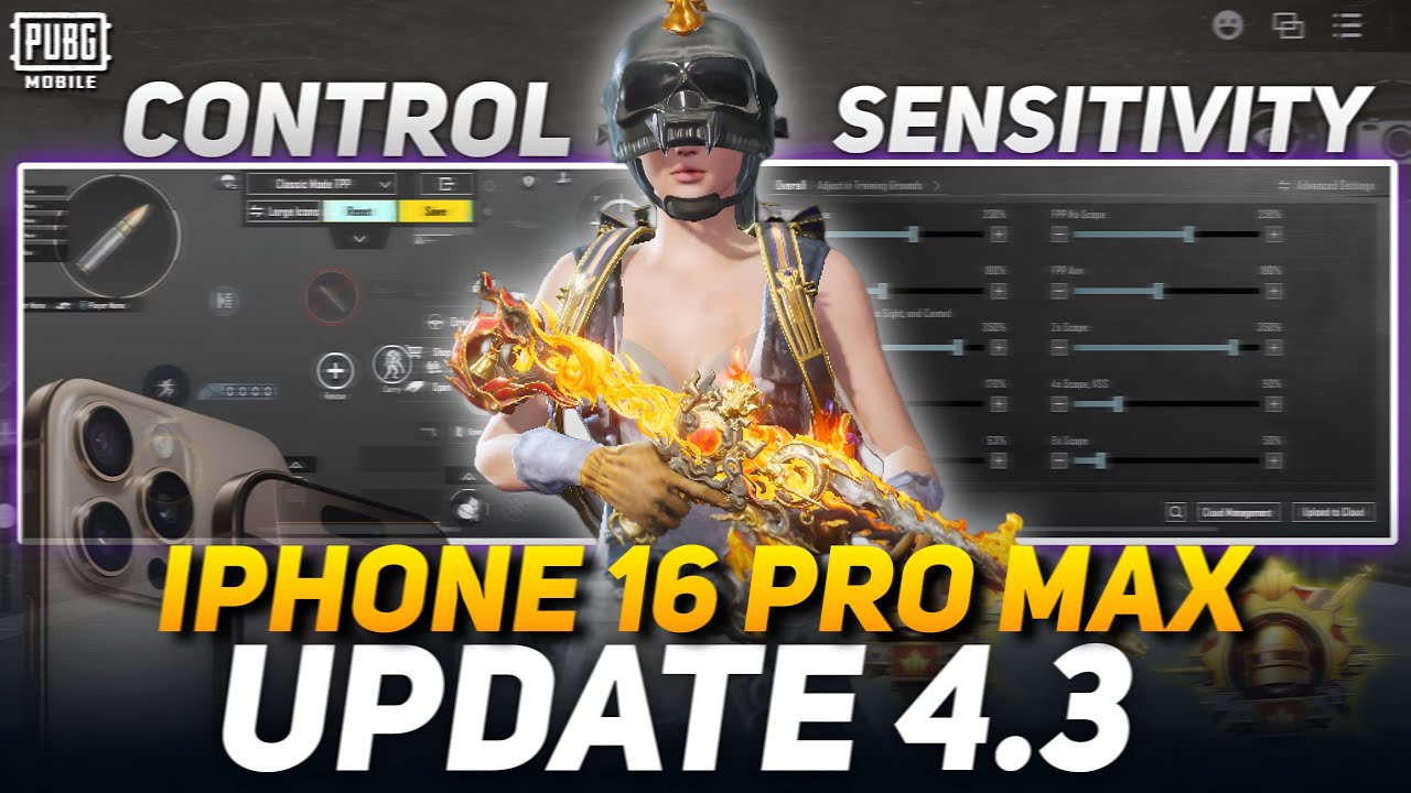4.3 Update BEST Sensitivity iPhone 16 Pro Max🔥 | PUBG MOBILE