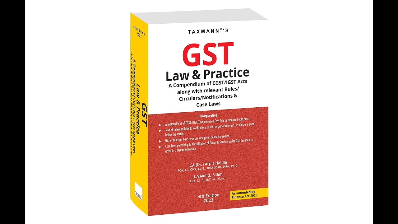 GST Law and Practice Book 2023 I Taxmann Book I CA Satbir singh