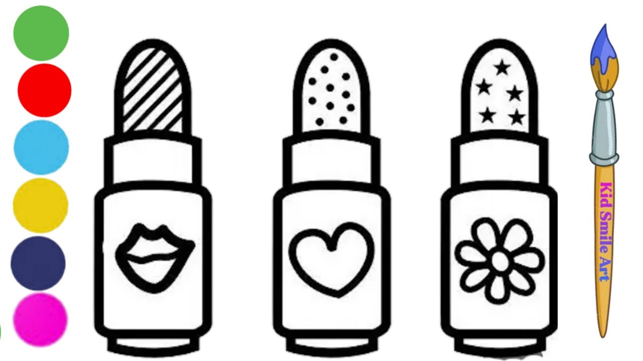 Lipsticks drawing for kids|Drawing|Easy drawing for kids 