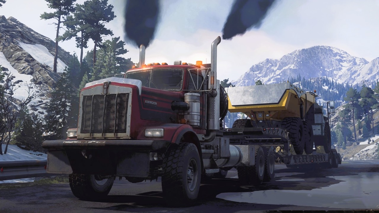 SnowRunner | Kenworth C500 - Transport Wozidła Liebherr, Osuwisko #snowrunner