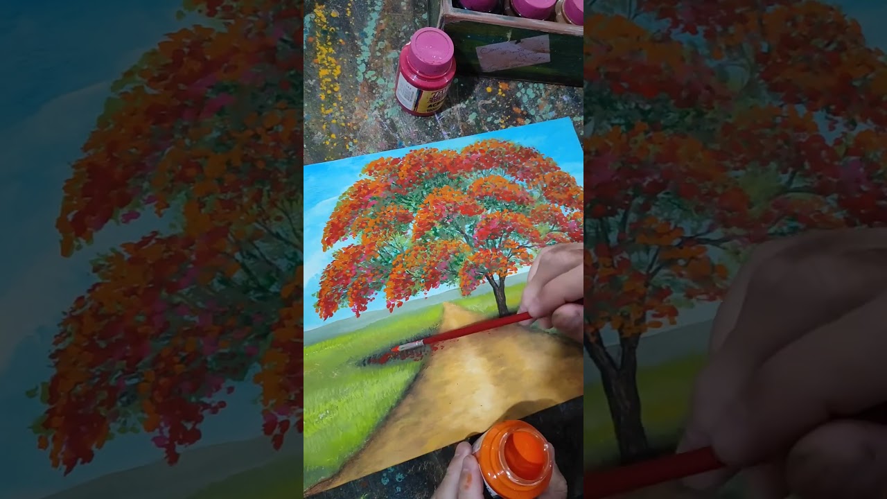 Pinte tela com tinta PVA e veja mais informa&ccedil;&otilde;es nos v&iacute;deos que posto por aqui todos os dias.