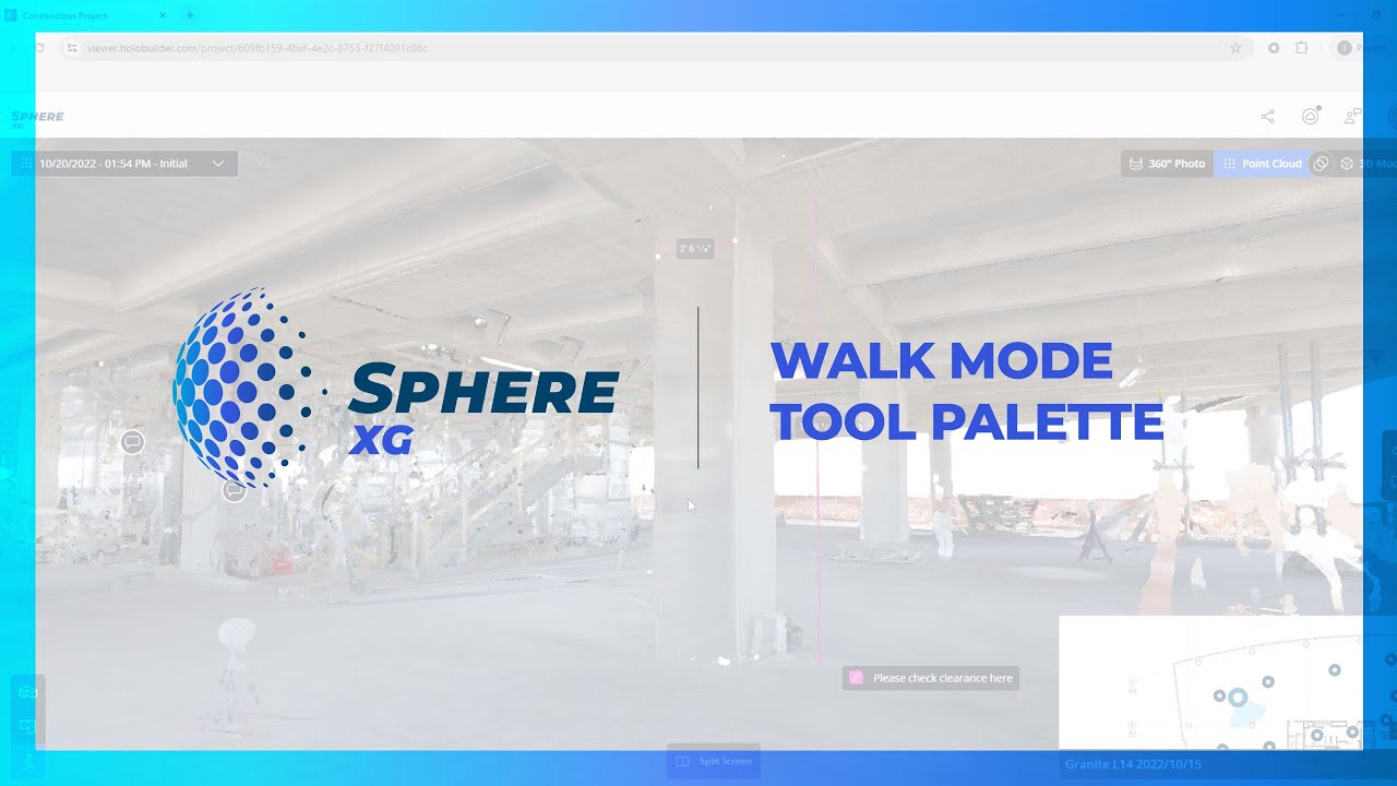 FARO Sphere XG - Walk Mode Tool Palette