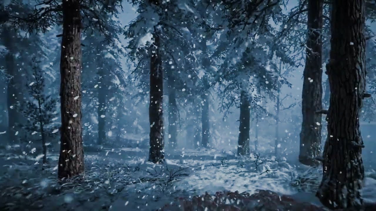 Fabulous Forest Blizzard 🌨️❄️ Extreme Snowstorm Sounds for Deep Sleep 10 Hours