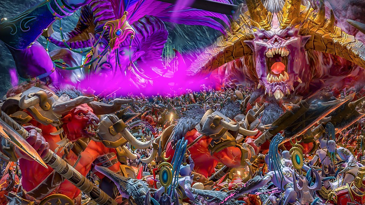 SLAANESH vs KHORNE - Total War: WARHAMMER 3 Cinematic Battle