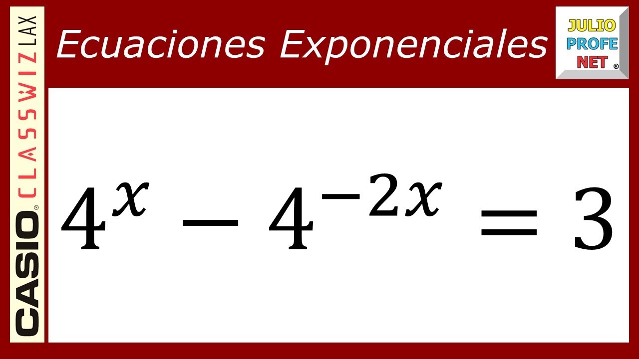 Ecuaciones exponenciales | Ej. 14 #julioprofe y #casio