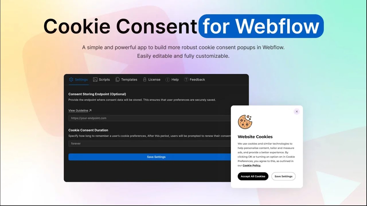 How to add cookie consent popup - Webflow (new)