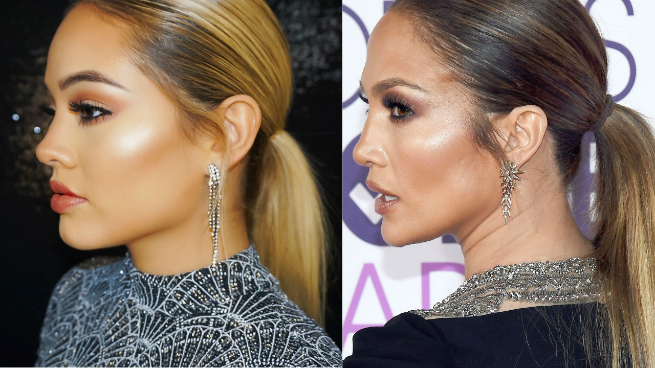 Jennifer Lopez (JLO) Makeup and Hair Tutorial (Peoples Choice Awards 2017)