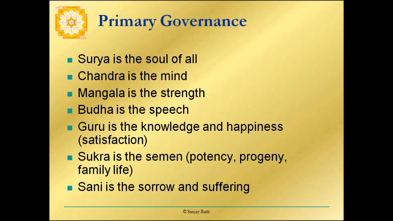 Prime Governance of Grahas N02s09