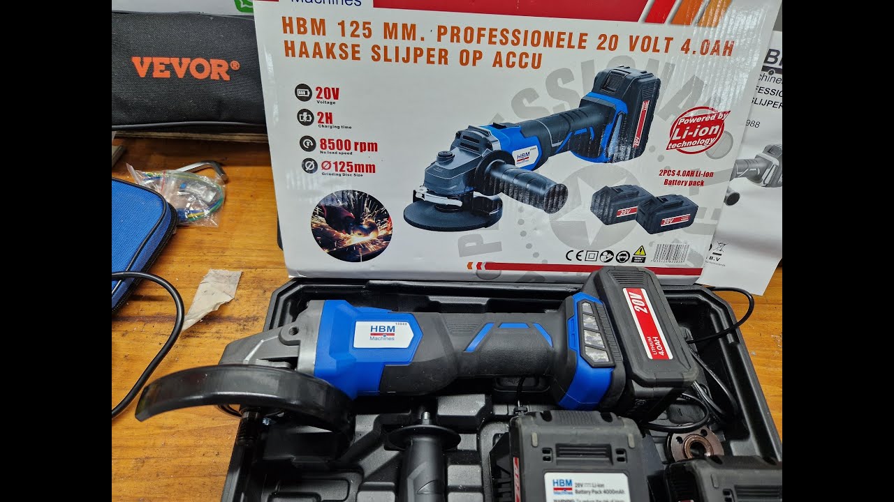 Amoladora Angular 125 mm Brushless 20V 4A HBM -  Alto Rendimiento Para Tu Taller