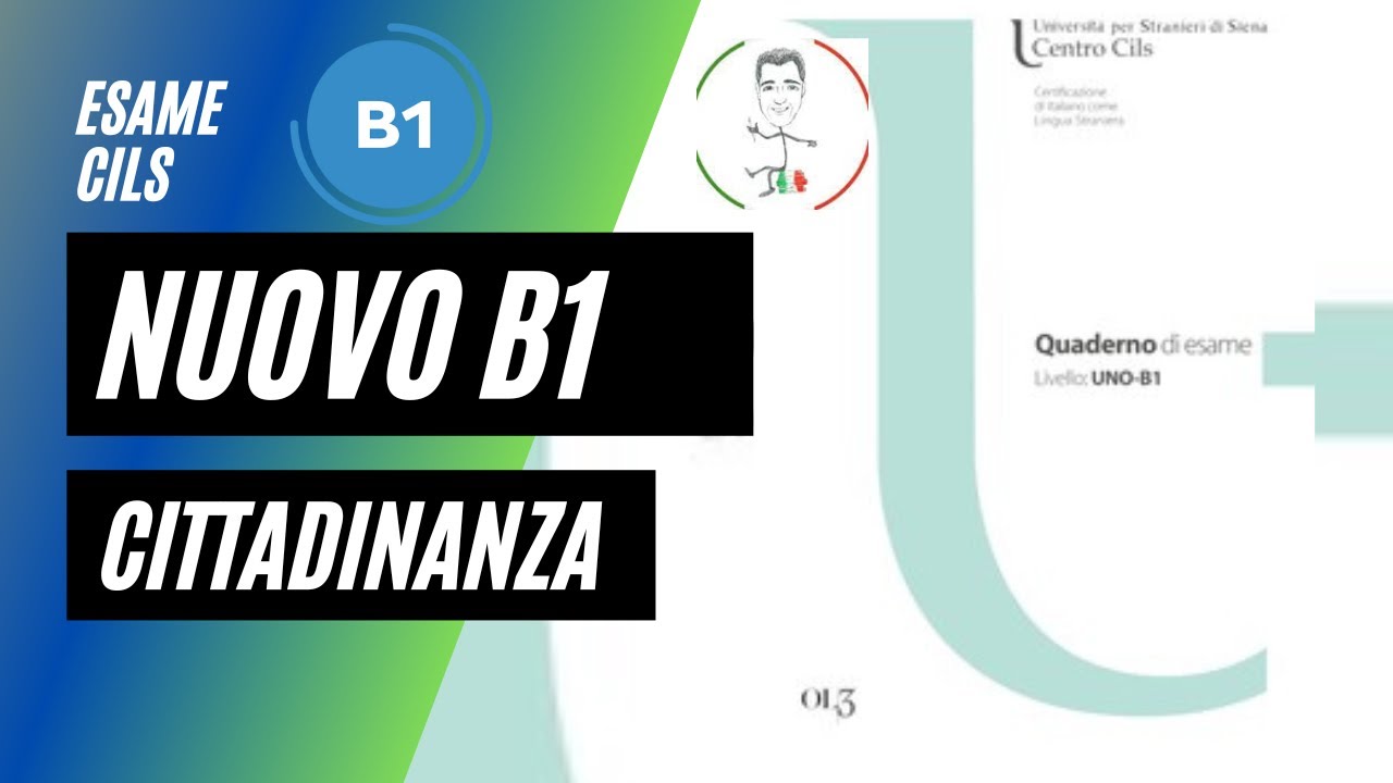 TEST B1 CITTADINANZA  CILS - QUADERNO D'esame COMPLETO