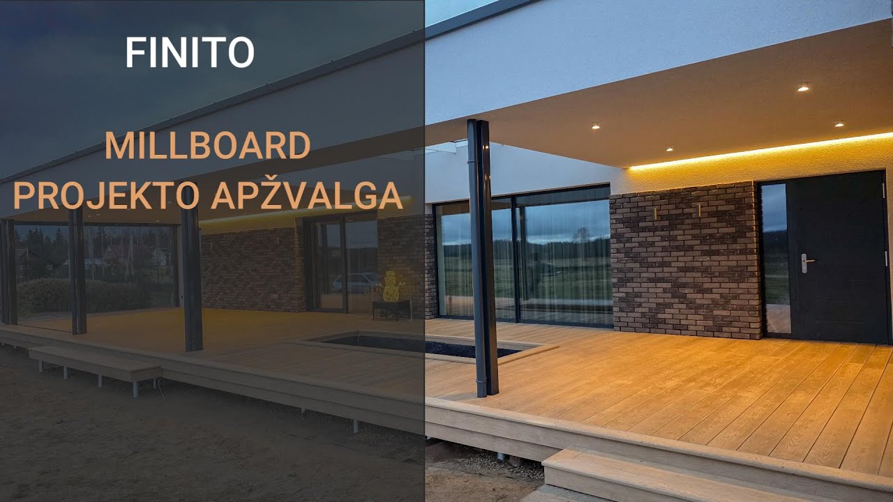 FINITO// MILLBOARD TERASA PRIE MODERNIOS ARCHITEKTŪROS NAMO// ĮGYVENDINTO PROJEKTO APŽVALGA