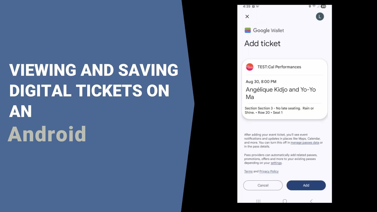Digital Tickets: How to access, view, and 