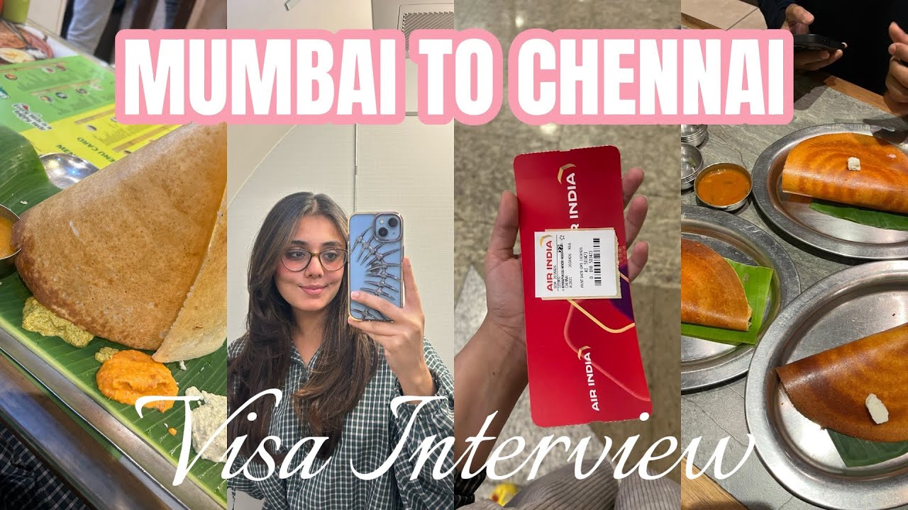 Visa interview!🧚🏼‍♀️✨✈️. Mumbai to chennai for my visa interview at us consolate! 