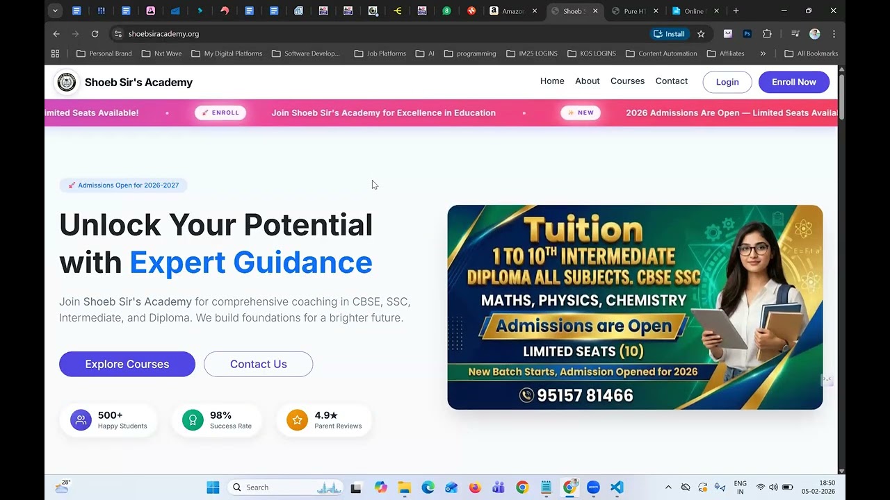 HTML Project using Basic Tags by HAMARA EDUCATION HUB
