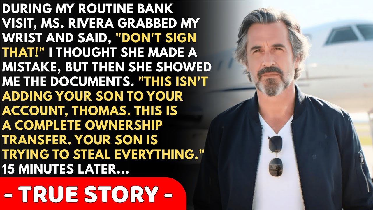 "Don't Sign That!" My Banker Yelled As She Grabbed My Wrist At Her Desk..