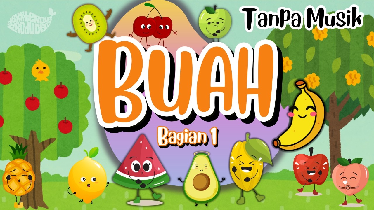 [TANPA MUSIK] BERKENALAN DENGAN NAMA BUAH DI DUNIA bagian 1 || Fokus Belajar Nama Buah #tanpamusik