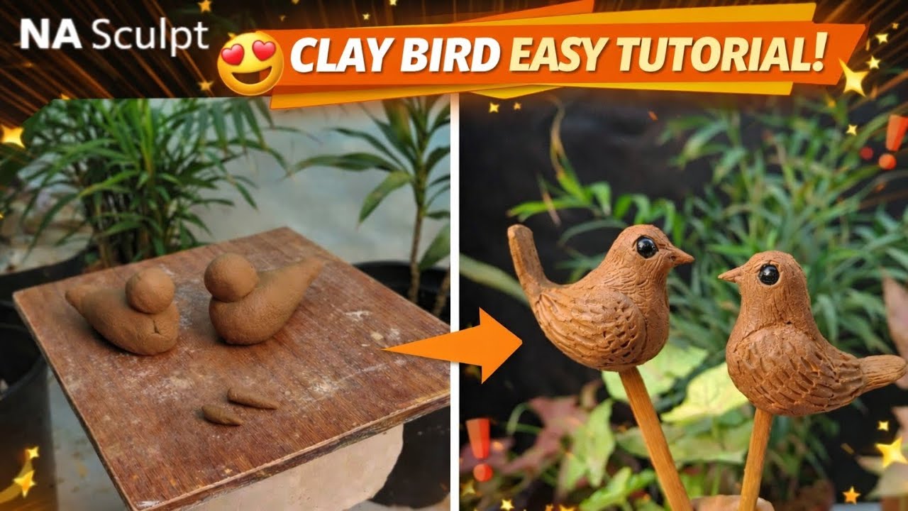 Clay Bird Making Tutorial Step by Step 🐦 Easy Terracotta Bird Sculpture,मिट्टी से चिड़िया कैसे बनाएं