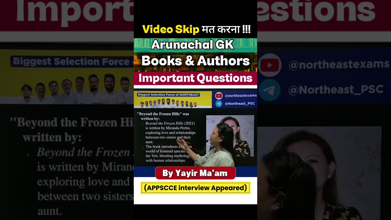 Arunachal GK: Books & Authors | Must-Know Questions for APSSB & APPSC