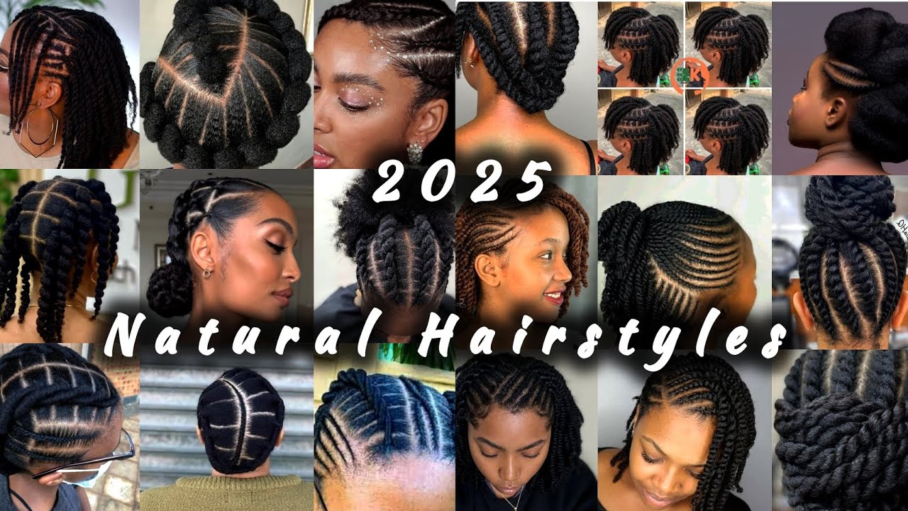 🔥100+ 2025 CUTE AND EASY AFRICAN NATURAL HAIRSTYLES for Black Women | Afro Hairstyle | Braids