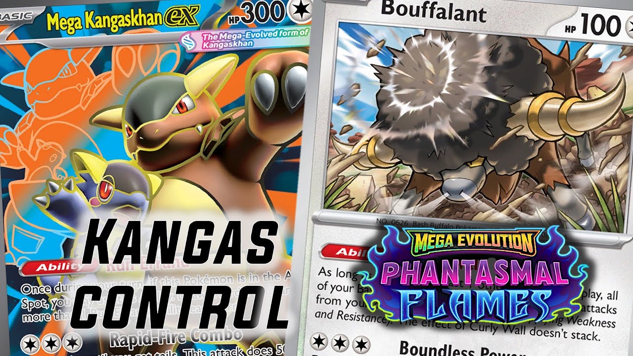 Mega Kangaskhan Bouffalant &iexcl;La baraja con VIDA INFINTA!  - Phantasmal Flames Pok&eacute;mon TCG