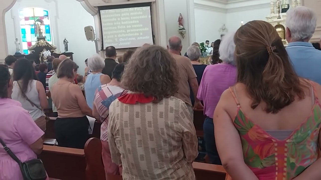  domingo com minha mãe  na  paroquia São João Maria  Vianney Tema : Festa do Batismo do Senho parte5
