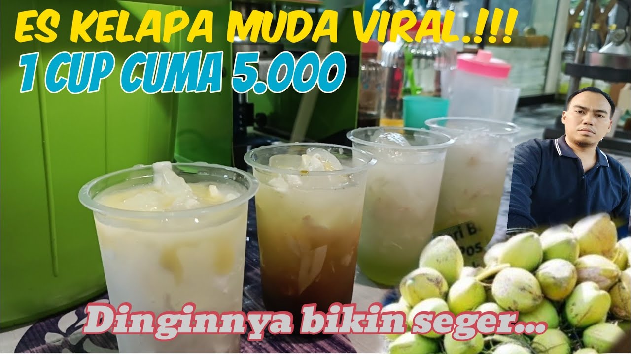 1 CUP CUMA 5.000 ES KELAPA MUDA VIRAL,!!!