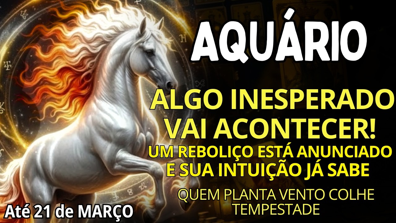 AQUÁRIO ♒ ALGO INESPERADO VAI ACONTECER! O MUNDO NÃO GIRA ELE CAPOTA😱🚀 ATÉ 2 PESSOAS VÃO TE PROCURAR