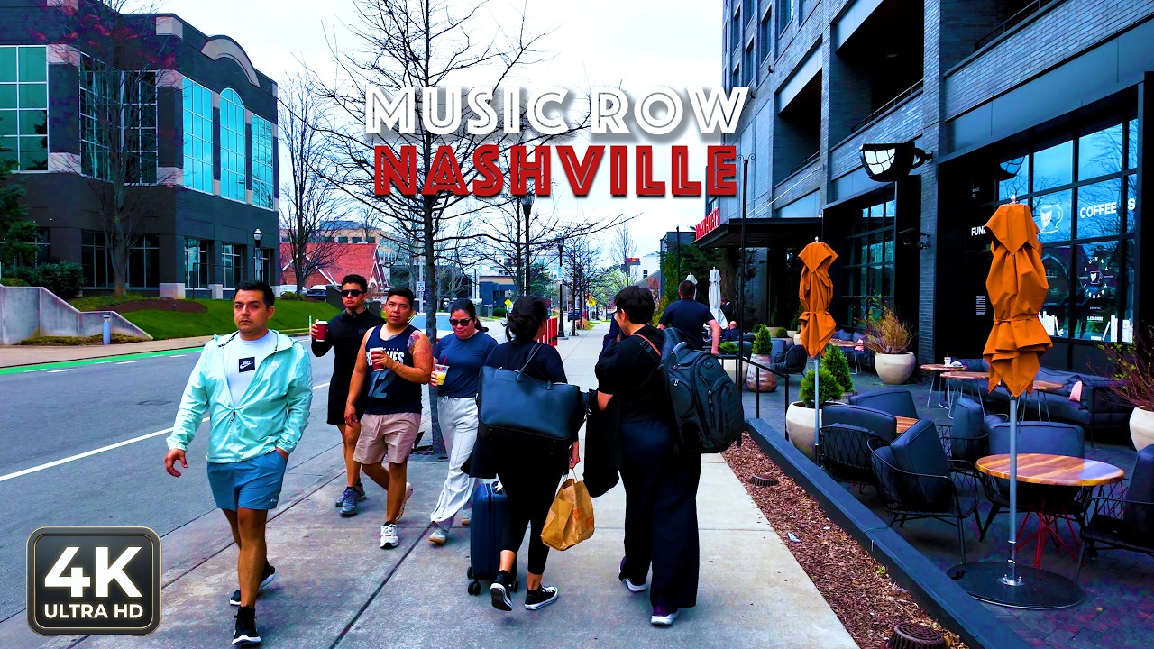 [4K] Music Row Walking Tour | Nashville, Tennessee 🎶🎸