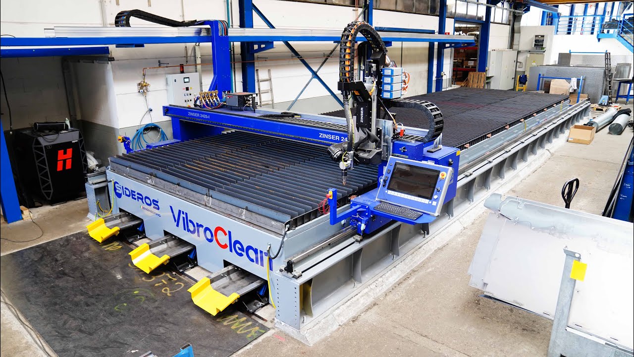 Self Cleaning Vibrating Table for Plasma Cutting - Sideros Engineering - 3,5 x 13 m (12 x 43 ft)