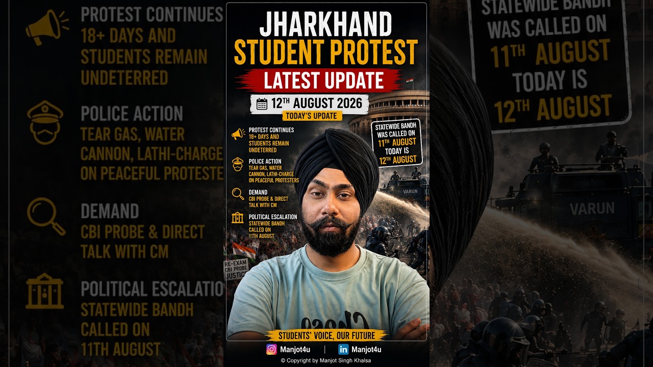 Jharkhand Student Protest Escalates! JPSC-JSSC Row & Latest Update | 12th Aug 2026 #StudentProtest