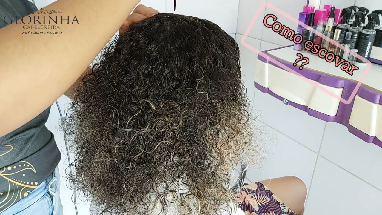 COMO ESCOVAR UM CABELO MUITO CACHEADO | CABELO SUPER HIDRATADO - NUTRIÇÃO ARGAN E JOJOBA - DICOLORE