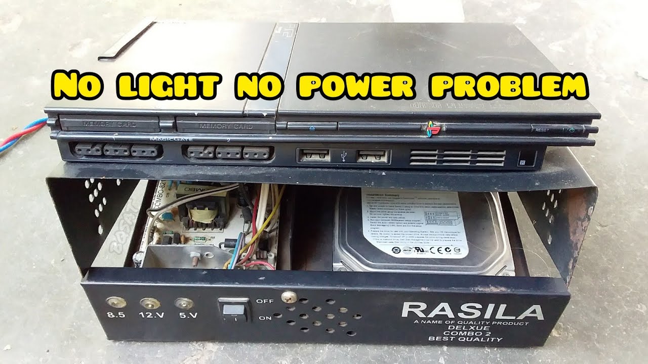 ps2 no light no power problem | rasila combo ps2 power problem