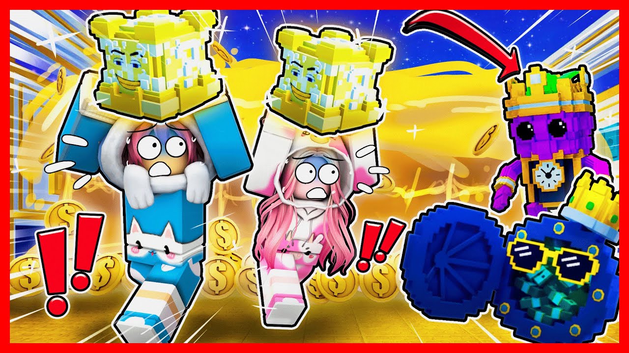 ATUN & MOMON MENCARI LUCKY BLOCK DIVINE DI TSUNAMI BRAINROT !! Roblox