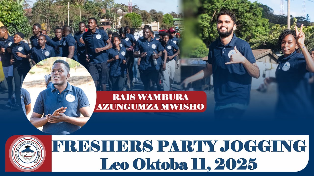 FRESHERS PARTY JOGGING LEO | RAIS WAMBURA ASEMA NI MWAKA WA FURAHA KWA WANAFUNZI IAA