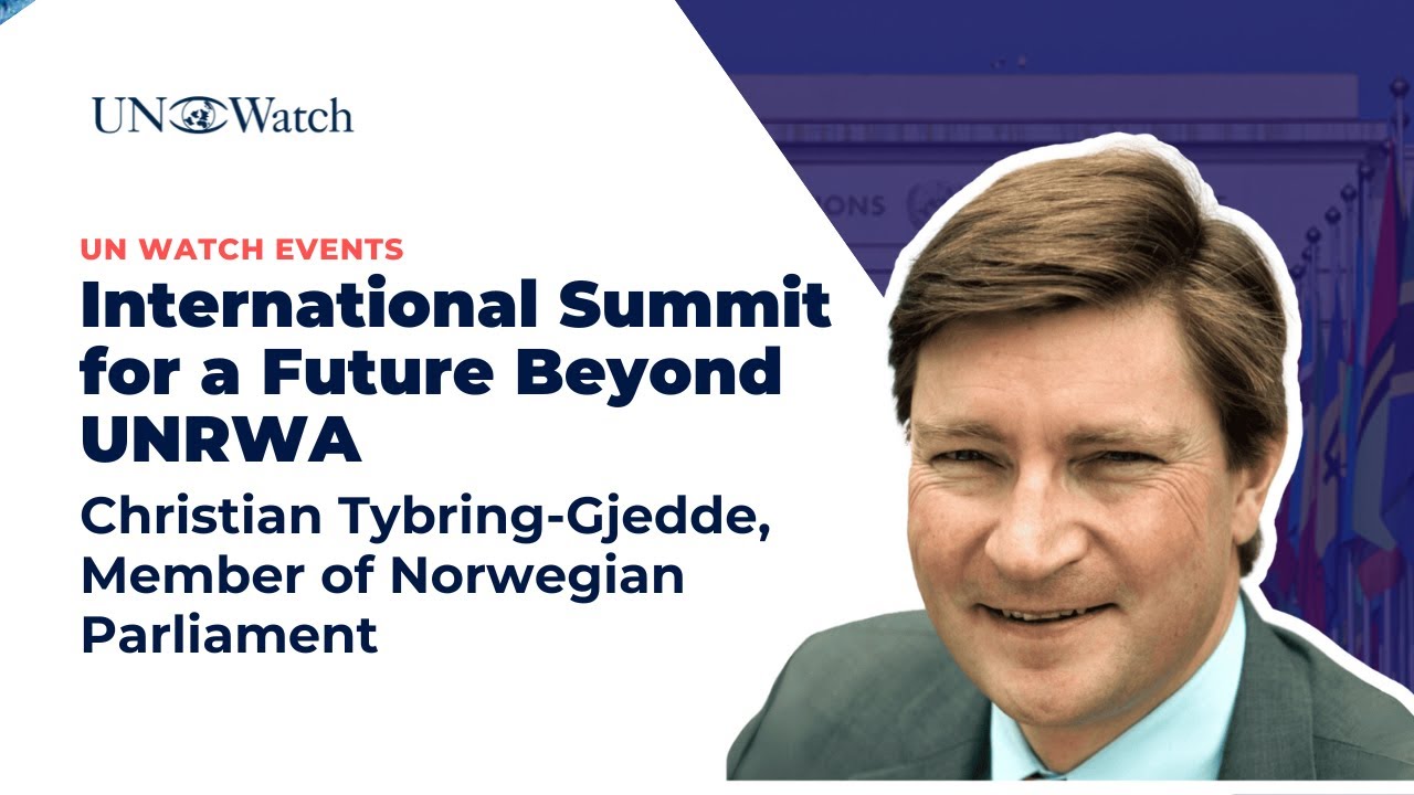 MP Christian Tybring-Gjedde at the International Summit for a Future Beyond UNRWA