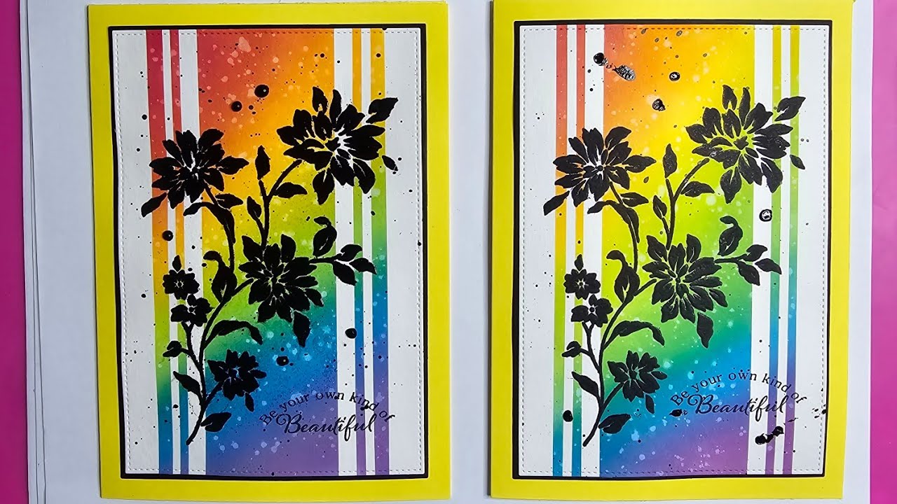 Штамповка на оксидах... Без эффекта мела 😳 #distressoxide #inkylicious #cardmaking
