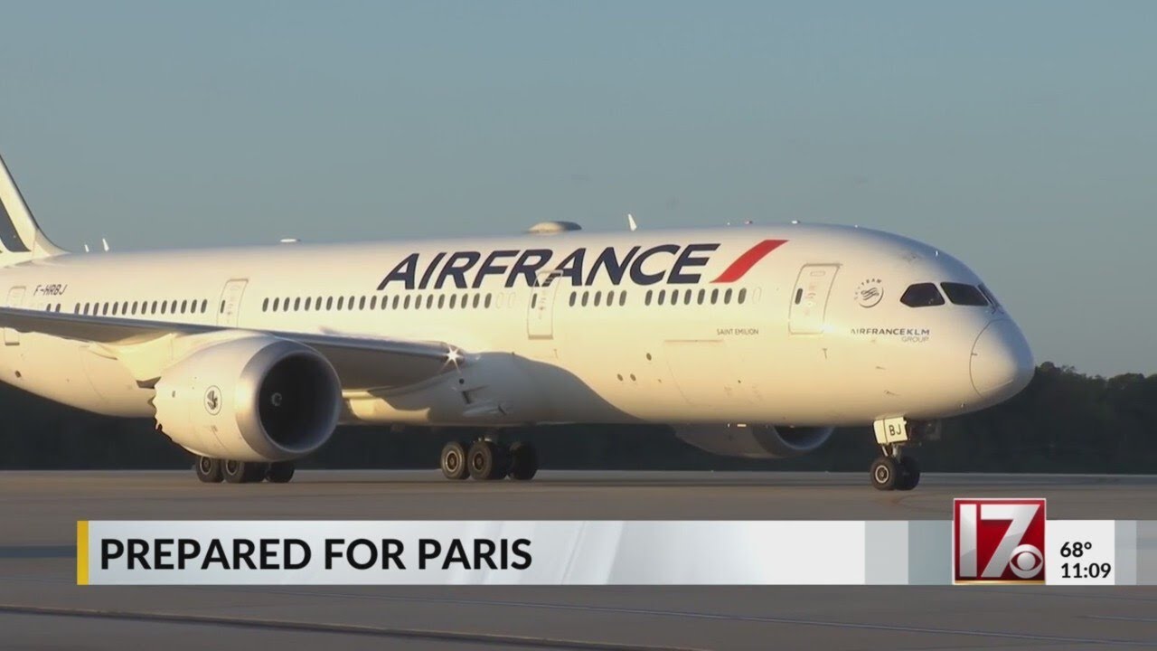 Inaugural Air France flight at Raleigh Durham International Airport