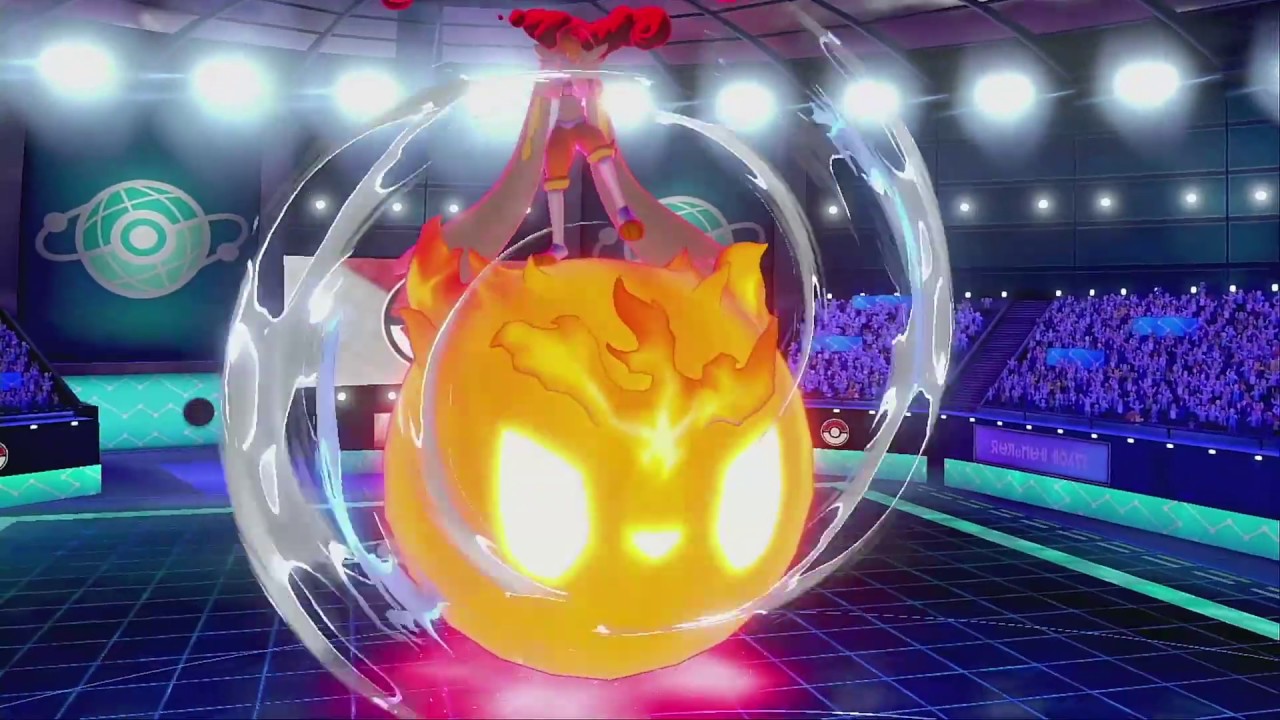 Shiny Gigantamax Cinderace in Pokemon Sword and Shield