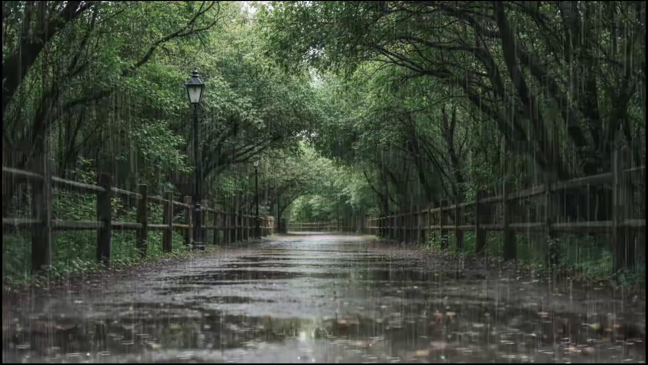 Relaxing Forest Rain at Dusk | Ambient Leaf and Rain Sounds to Help You Sleep Better Naturally