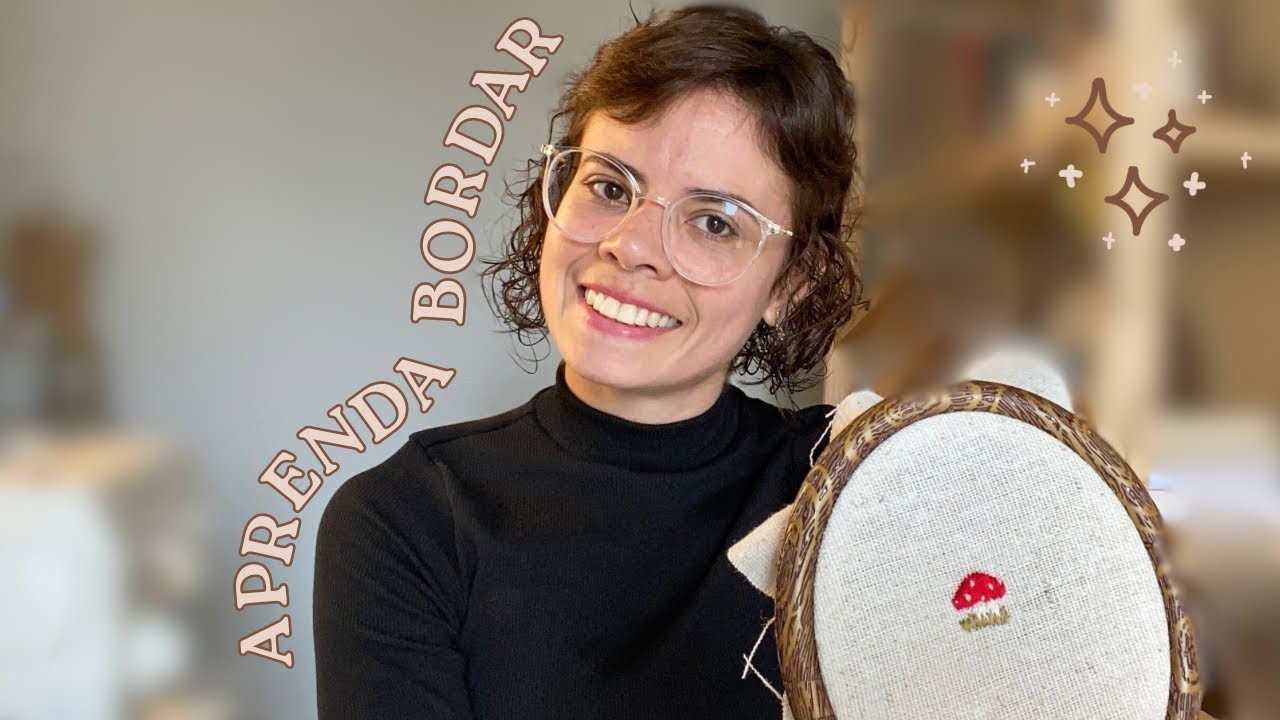 APRENDA UM LINDO BORDADO À MÃO- decore seus laços de tecido / bordado livre/ bordado cogumelo